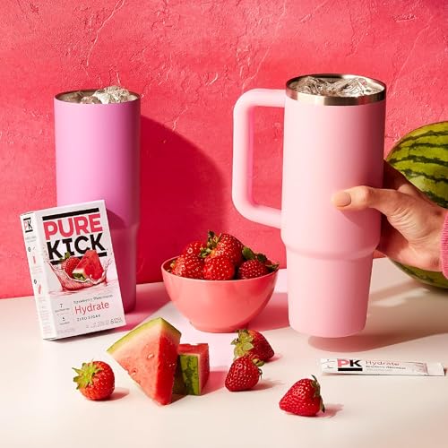 Pure Kick Hydration Singles To Go Drink Mix Strawberry Watermelon, 6 Boxes with 6 Packets Each -36 Total Servings