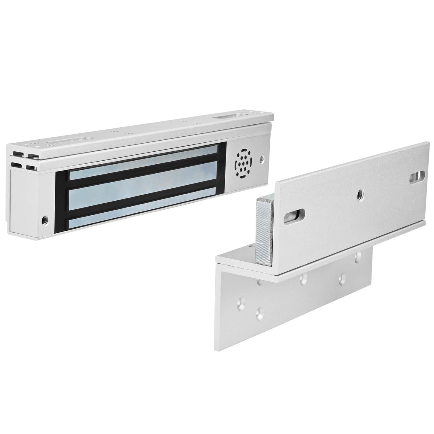 Smart Door Access Control System 600lbs Magnetic Lock Kit with ZL Bracket Tuya App & Remote Control, Stainless Steel Exit Button, Power Supply and Built-in Alarm Beeper