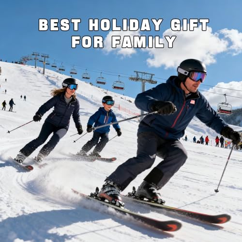 INPAKO Snow Gloves, Waterproof Warm Ski Gloves Thermal for Winter, Fit Both Men & Women, Gift for Parent Child