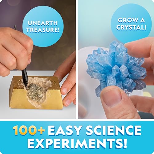National Geographic Earth Science Kit – 100+ Science Experiments & Activities for Kids, Crystal Growing, Volcano Science K...
