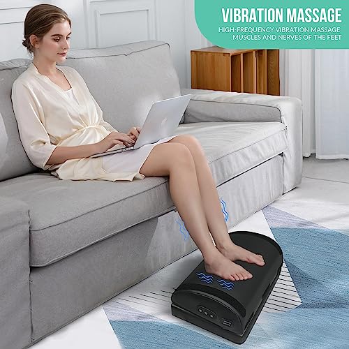 Snailax Foot Rest Under Desk at Work, Heated Under Desk Foot Stool with Double Layer Adjustable Height, Feet Warmer with V...