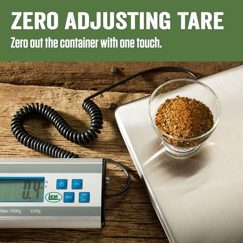 LEM Products 330 lb. Stainless Steel Digital Scale, Silver