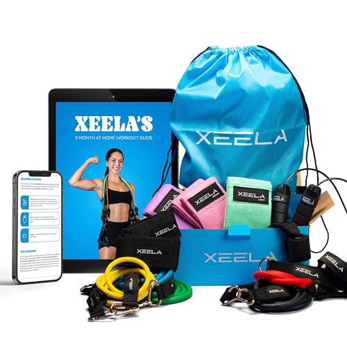 Xeela Full Body At Home Workout Equipment with 3-Month Digital Guide Included, Quality Portable Fitness Equipment with Jum...