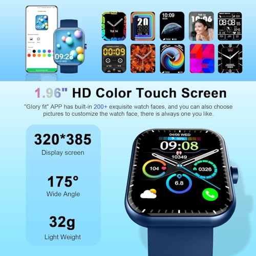 Smart Watch (Answer/Make Call), 1.96" HD Smartwatch for Women, 2025 Fitness Watch with 112+ Sport Mode/Pedometer/Calories/...