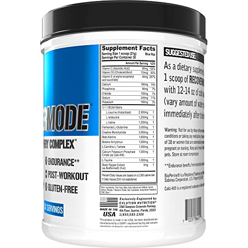 Evlution Nutrition Recover Mode- Complete Post Workout with BCAAs, Immunity Support, Vitamin C, D & E, Electrolytes, Hydra...