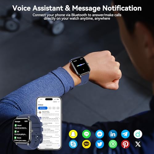 Smart Watches for Women Men, 1.83" HD Touchscreen, Bluetooth Calling, 130+ Professional Sports Modes, Heart Rate and Sleep...