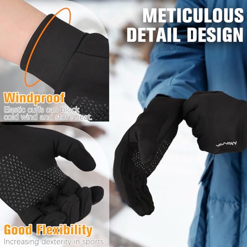 YANIKY Winter Gloves for Men Women: Windproof, Lightweight, Anti-Slip, Touch Screen, Sports Gloves for Running, Cycling, D...