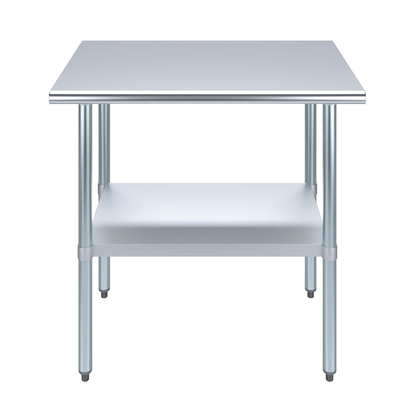 AmGood 24 in. x 36 in. Stainless Steel Work Table | Metal Kitchen Food Prep Table | NSF