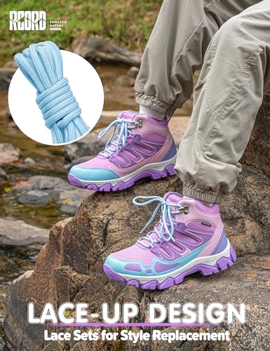@ R CORD Kids Hiking Boots Waterproof Non-Slip Hiking Shoes for Kids Comfortable Girls Hiking Boots Trail Walking Sneakers...