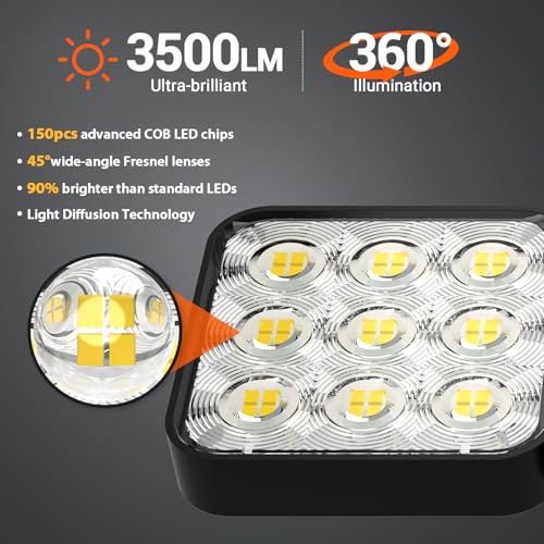WdtPro Solar Lights Outdoor Flood Light, 3500LM Bright Motion Sensor Outdoor Lights, 3 Heads & Upgrade Glass Panel, LED So...
