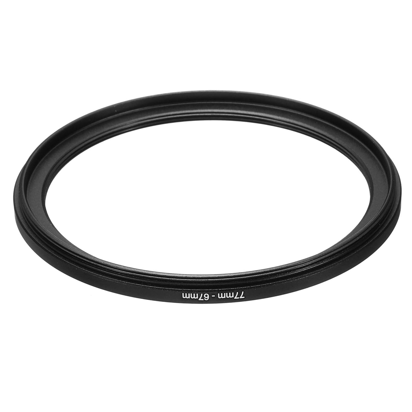 Patikil 77Mm-67Mm Metal Step Down Ring, Camera Lens Filter Adapter Ring Aluminum Filter Adapter Ring For Camera Lenses Hood, Bla