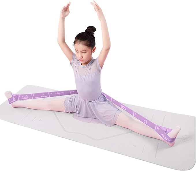 Adjustable Stretch Strap for Kids, 8-Loop Elastic Resistance Band for Children Gymnastics, Ballet Dance, Yoga, Stuff，Pilat...