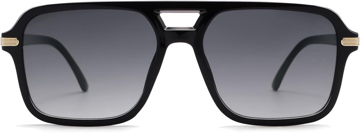 Appassal Retro Aviator Sunglasses for Women Men, Trendy Square Womens Mens Aviators UV400 Sunnies AP3784