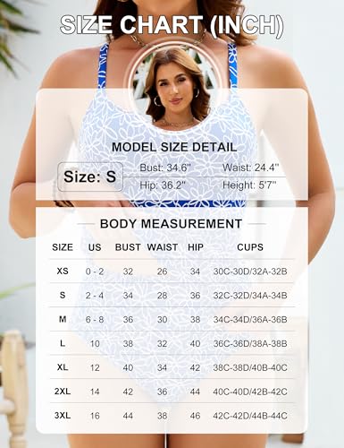 Blooming Jelly Womens Tummy Control Bathing Suit Scoop Neck V Cut Tankini Swimsuits Floral Modest Cute 2026 Swim Suits
