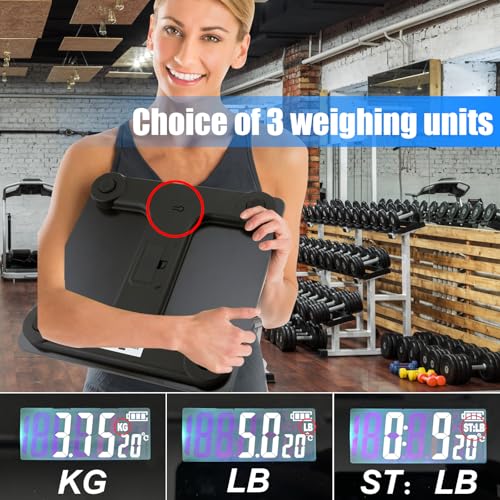 Smart Scale for Body Weight Digital Bathroom Scale with Temperature Indication Corner Design Highly Accurate Body Weight S...