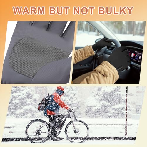 ihuan Winter Waterproof Gloves Cold Weather - Snow Ski Windproof for Men Women, Warm Touchscreen Thermal for Running Cycling