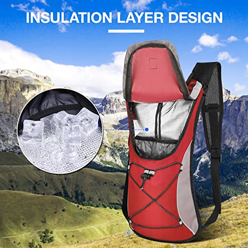 KUYOU Running Hydration Vest - Lightweight Insulated Hydration Backpack with 2L Water Bladder, Adjustable Chest Straps and...