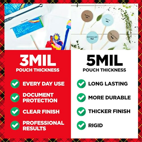 Scotch Thermal Laminating Pouches, 100 Count, Clear, 5 mil, Laminate Business Cards, Small Banners, Essays, Office or Scho...