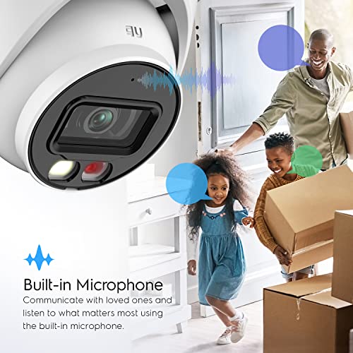 Amcrest 5MP AI Turret IP PoE Camera w/ 49ft Nightvision, Security IP Camera Outdoor, Built-in Microphone, Human & Vehicle ...