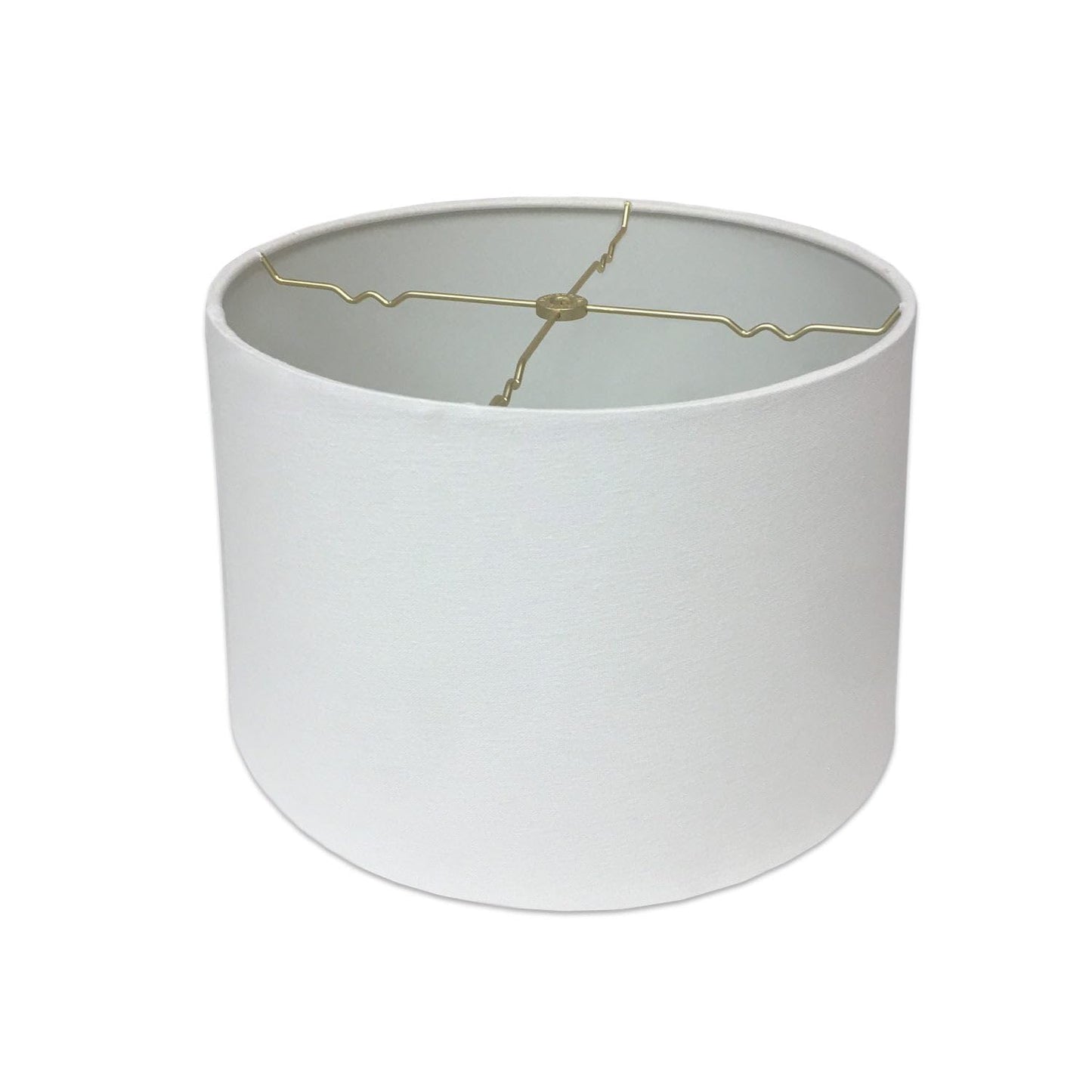 Royal Designs HB-610-12LNWH Shallow Drum Lamp Shade 11x12x8.5 Linen White