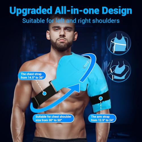 Comfytemp Shoulder Ice Pack Rotator Cuff Cold Therapy Wrap, FSA Eligible HSA Wearable, Gel Packs for Injuries Reusable Hot...