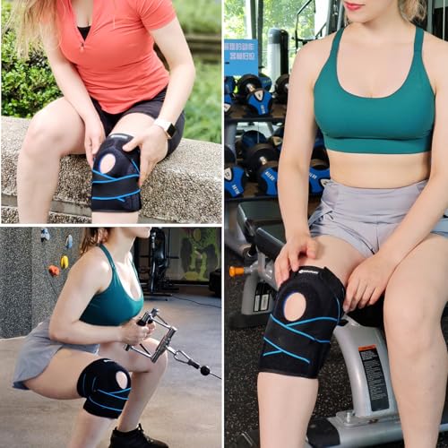 DOUFURT Knee Brace for Women & Men Meniscus Tear, Plus Size Knee Braces for Knee Pain Relief, Arthritis, Compression Knee ...