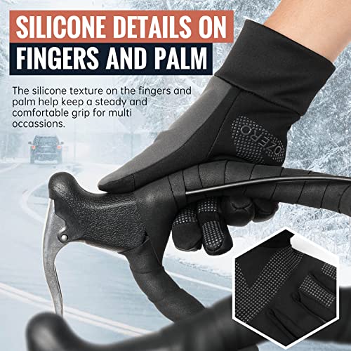 OZERO Winter Touchscreen Gloves for Men: Warm Running Gloves Windproof Water Resistant - Lightweight Thermal Glove for Hik...