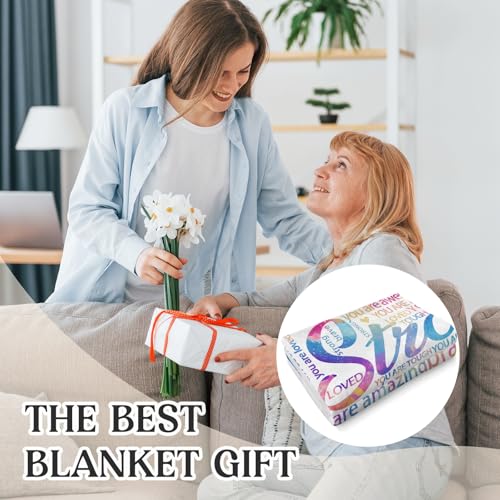 Vibrant Blanket for Women Men - Super Soft Hug Throw for Boys & Girls, Inspirational Get Well Gift After Surgery or Illnes...