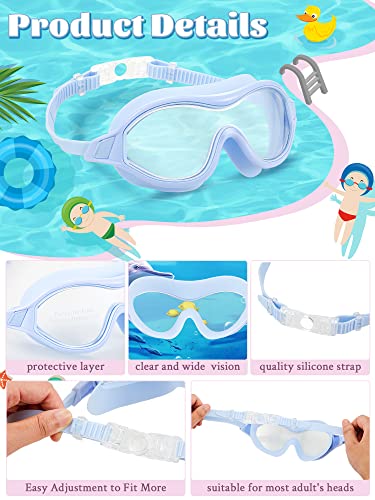 4 Packs Adult Swim Goggles Anti Fog UV Protection No Leak Pool Goggles Wide Vision Swimming Goggles with Soft Silicone Gas...