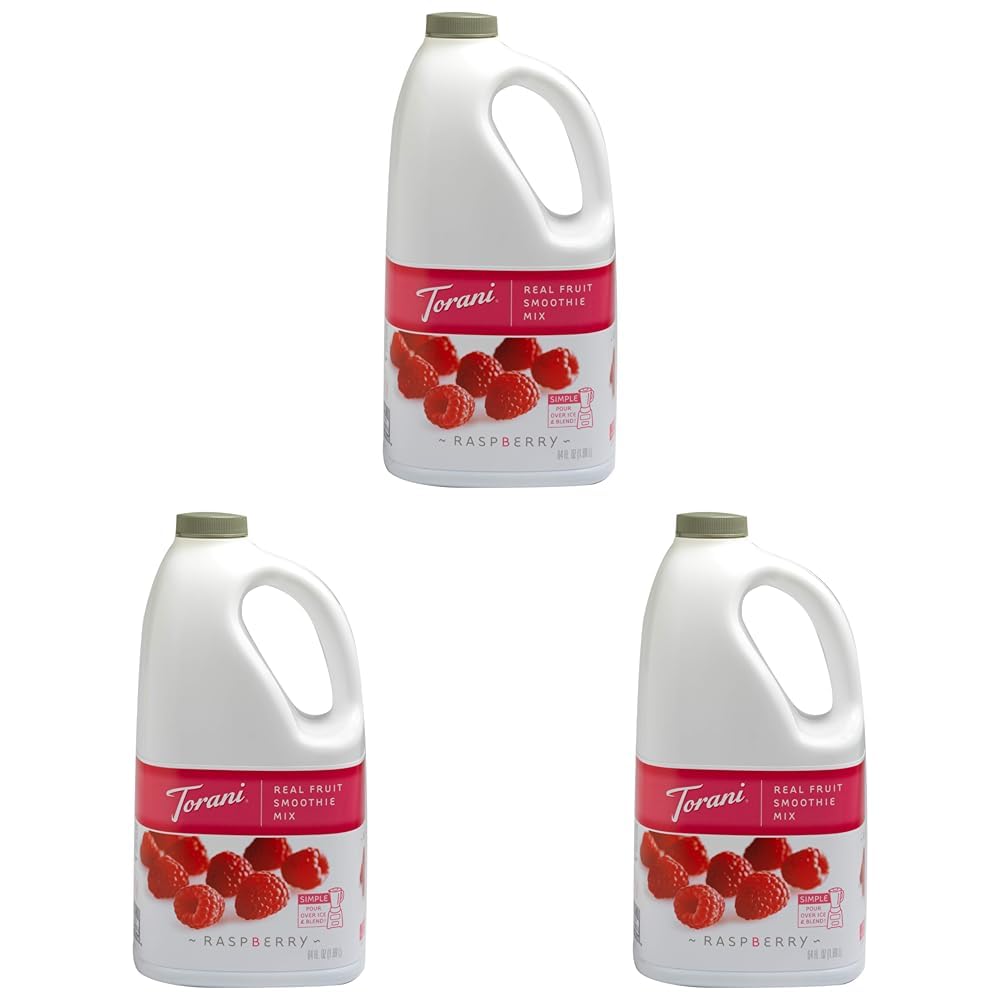 Torani Real Fruit Smootie Smoothie Mixes, Raspberry, 64 Ounce (Pack of 3)