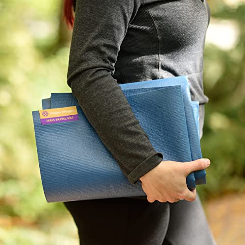 Hugger Mugger Tapas Travel Yoga Mat - Super Portable and Durable, Textured Sticky Surface, May be Folded or Rolled, Packab...