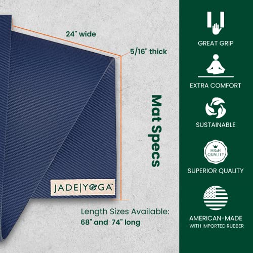 Jade Fusion Yoga Mat, Luxurious Comfort & Sturdy Workout Mats for Home Gym, 68" and 74" Yoga Mat Thick, Non-Slip Workout M...