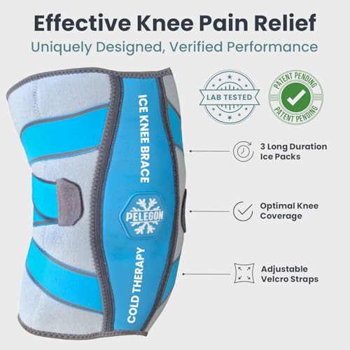 Knee Ice Pack Wrap (1 Pack) - Adjustable Ice Pack for Knees Surgery, Replacement, Arthritis Pain, ACL, Sports Injuries, Po...