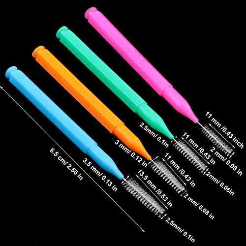 Patelai 100 Pieces Braces Brush for Cleaner Interdental Brush Toothpick Dental Tooth Flossing Head Oral Dental Hygiene Flo...