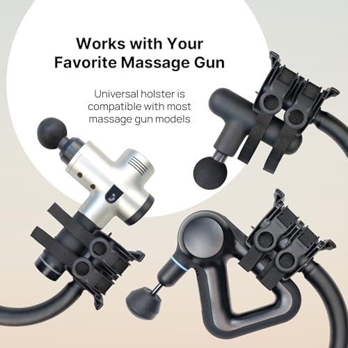 BackBadger Flex Massage Gun Holder for Hard to Reach Areas, Adjustable Ergonomic Handle, for Full-Body Muscle Pain Relief ...
