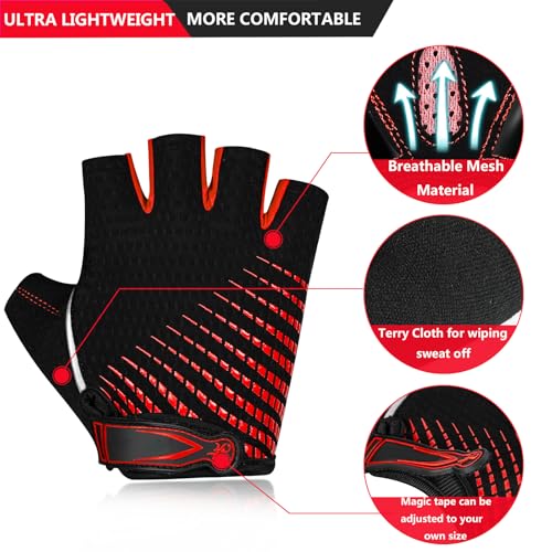 Bike Cycling Gloves for Men Women,Non-Slip Breathable 5MM Gel Pads DH Mountain Road Bicycle Gloves for MTB Biking Cycling,...