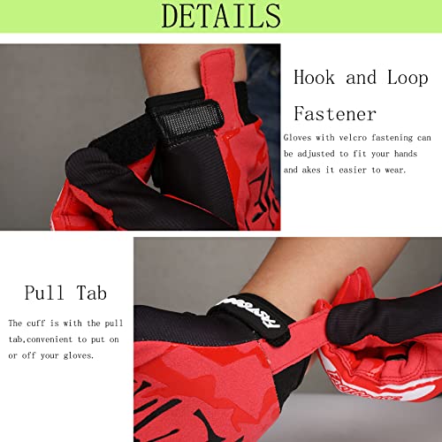 FASTGOOSE Dirt Bike Motorcycle Gloves - Motocross, Motorbike & ATV Off Road Racing Sports Cycling Gloves