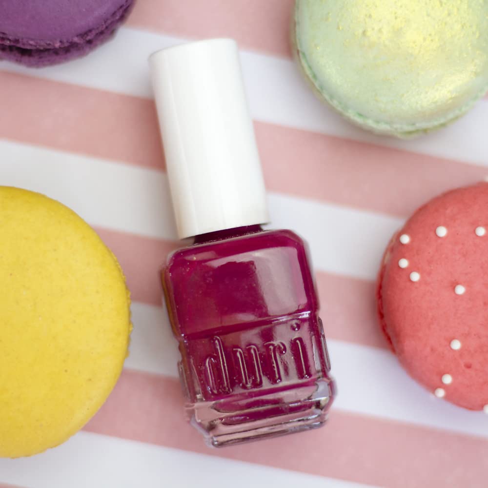 duri Nail Polish, 741 Serendipity, Attractive Maroon Red, Full Coverage, Shiny Finish, Quick Drying, Lasting, Easy to Apply, 0.4
