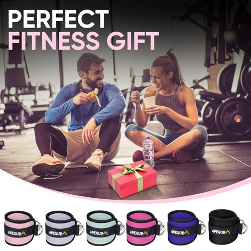 APEXUP Ankle Strap for Cable Machine, Ankle Resistance Bands, Cable Kick Back Ankle Straps for Gym, Glute Workouts, Leg Ex...
