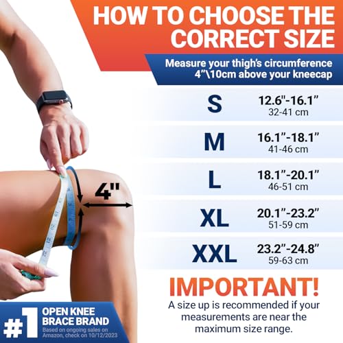 DR. BRACE ELITE Knee Brace with Size Stabilizer (2 Pack) Knee Brace for Women & Men, Workout, Sports, Daily Knee Compressi...