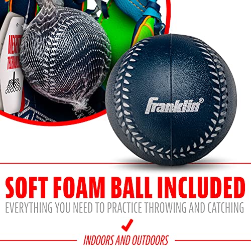 Franklin Sports Kids Baseball Glove + Foam Ball Sets - Meshtek Youth Teeball Gloves for Kids + Toddlers - Left + Right Han...