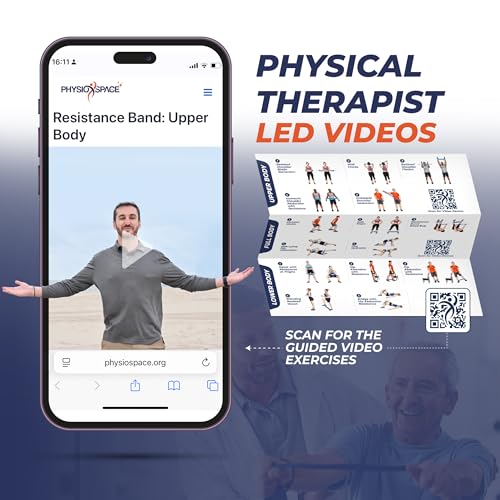 PhysioSpace Resistance Bands Loop Set – 6 Mini Loop Bands for Glutes, Legs & Core Workouts. PT-Inspired for Physical Thera...