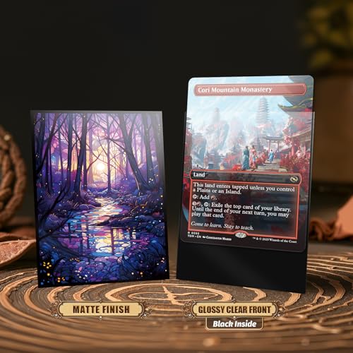MTG Card Sleeves - Swamp - Ultra Clear Front & Matte Finish Back, 100 Count Standard Size Matte Art Sleeve for Magic The G...