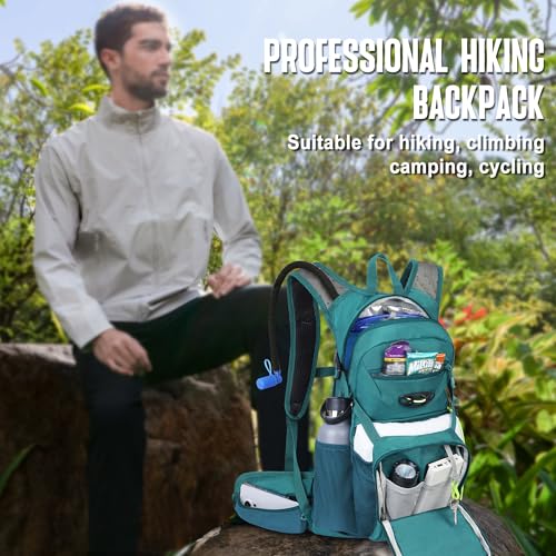 N NEVO RHINO Hydration Backpack, 18L Multipurpose Hiking Backpack with 3L Water Bladder, Water Backpack Insulated Hydratio...