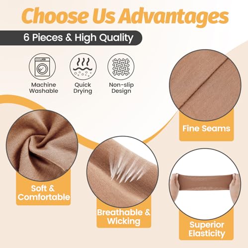 Headbands for Women - 6 Pack Wide Elastic Hair Bands | Stretchy Sweatbands Hair Bands | Soft Sports Thin Head Bands | Non-...