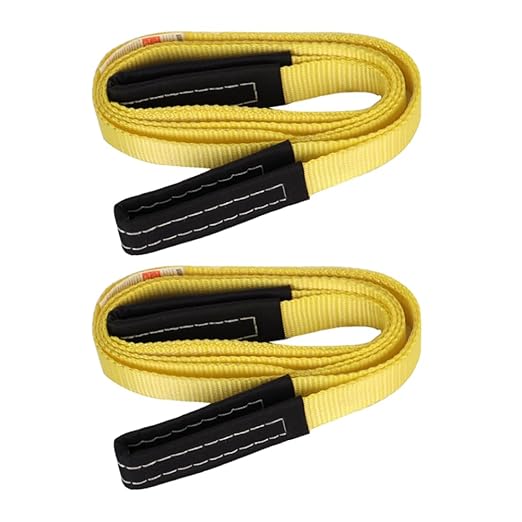 XSTRAP STANDARD 2PK 1''x 8FT Lift Sling Web Strap/Wear Guard End, Heavy Duty Flat Eye Lifting Sling with 2 Reinforced Loop...
