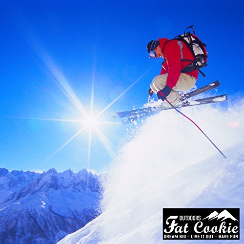 Fat Cookie Outdoors Ski Straps – Hook and Loop Ski Carrier with EVA Padding – Compact Universal Fit for Carrying Narrow an...