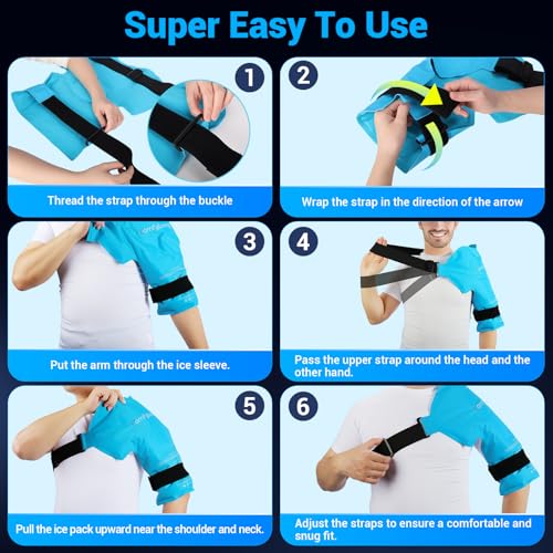 Comfytemp Shoulder Ice Pack Rotator Cuff Cold Therapy Wrap, FSA Eligible HSA Wearable, Gel Packs for Injuries Reusable Hot...