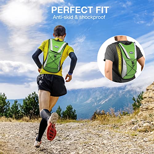 KUYOU Running Hydration Vest - Lightweight Insulated Hydration Backpack with 2L Water Bladder, Adjustable Chest Straps and...