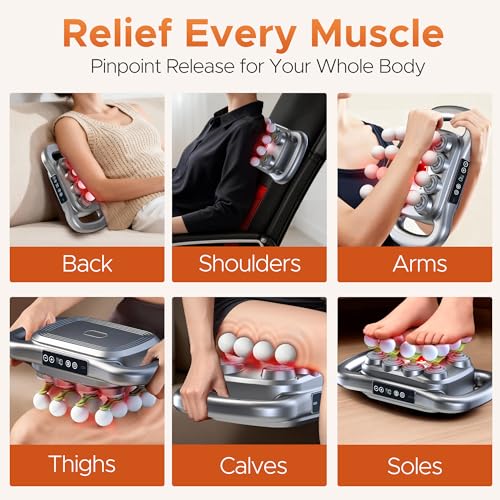 16 Head Massage Gun Deep Tissue - 2026 Upgrade 16-Drive Back Muscle Massager with Adjustable 9 Modes & 9 Levels, Quiet Per...
